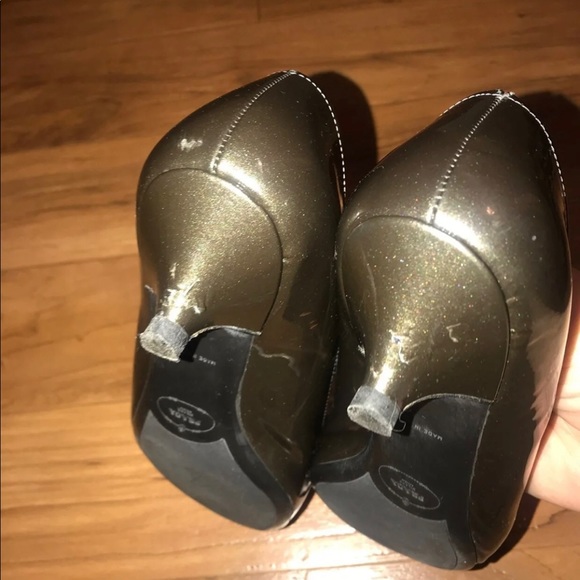 Prada Olive Green Kitten Heels - Picture 6 of 8